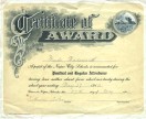 1910 Certificate of Award