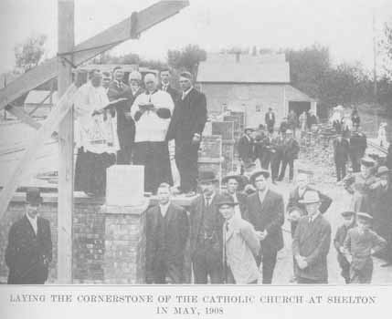 Laying the Cornerstone, Catholic Church, Shelton