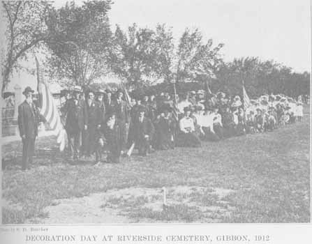 Decoration Day at Riverside Cemetery, Gibbon, 1912