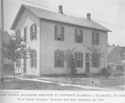 First School Building in Dist. 7, Kearney, 1873