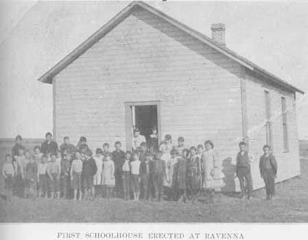 First School House Erected at Ravenna