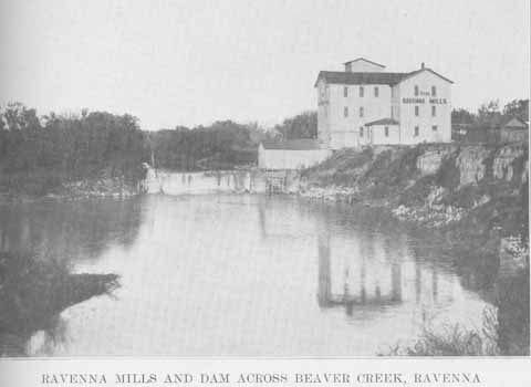 Ravenna Mills and Dam across Beaver Creek