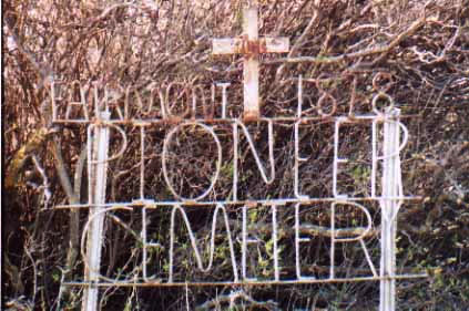 Fairmont Pioneer Cemetery Sign