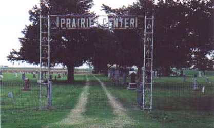 Prairie Center Cemetery Sign