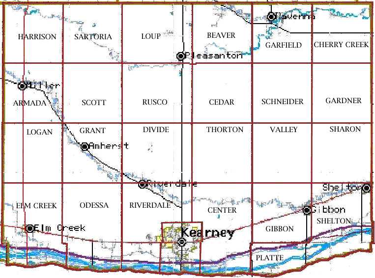 Buffalo County Nebraska Map