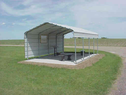 New Shelter at Elwood Cemetery; dedicated Memorial Day, 29 May 2000