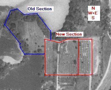 aerial view hillside cemetery map