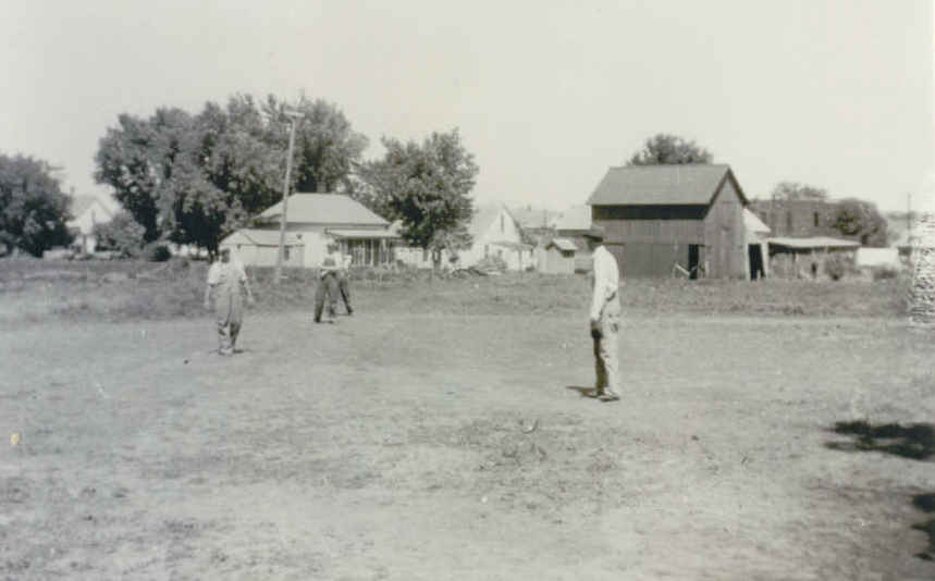 Fathers playing baseball?