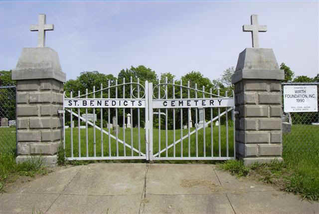 St.
        Benedict's Cemetery gate