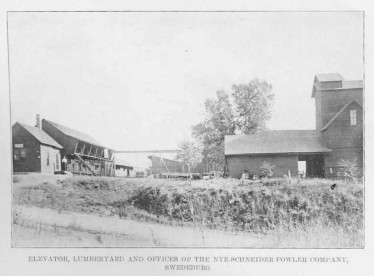 Elevator, Lumberyard and Offices of the Nye-Schneider-Fowler Company, Swedeburg