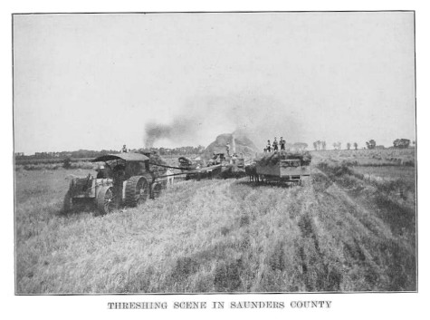 Threshing Scene in Saunders County