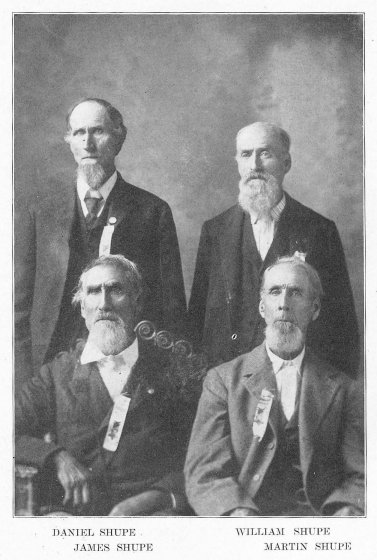 Daniel Shupe, William Shupe, James Shupe, Martin Shupe