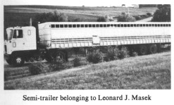 Semi-trailer belonging to Leonard J. Masek