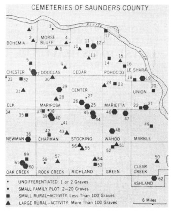 Saunders Co. Cemetery map