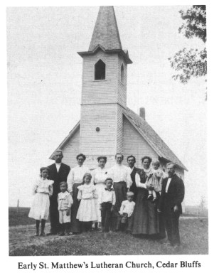 Early St. Matthew's Lutheran Church, Cedar Bluffs