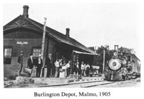 Burlington Depot, Malmo, 1905