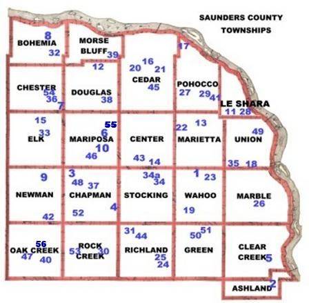 Saunders Co. Cemeteries map