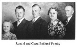 Ronald and Clara Ecklund Family