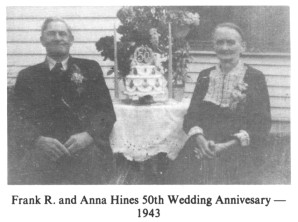 Frank R. and Anna Hines 50th Wedding Anniversary - 1943