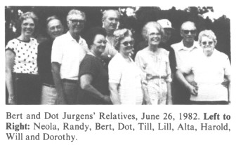Bert and Dot Jurgens' Relatives