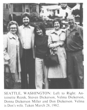 Antoinette Rezek, Steven Dickerson, Velma Dickerson, Donna Dickerson Miller and Don Dickerson