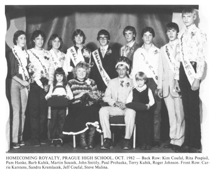 HOMECOMING ROYALTY, PRAGUE HIGH SCHOOL, OCT. 1982