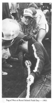 Tug of War at Rural School Field Day -- 1983