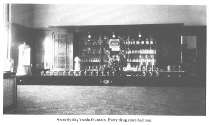 An early day's soda fountain