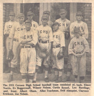 1915 Ceresco High School baseball team